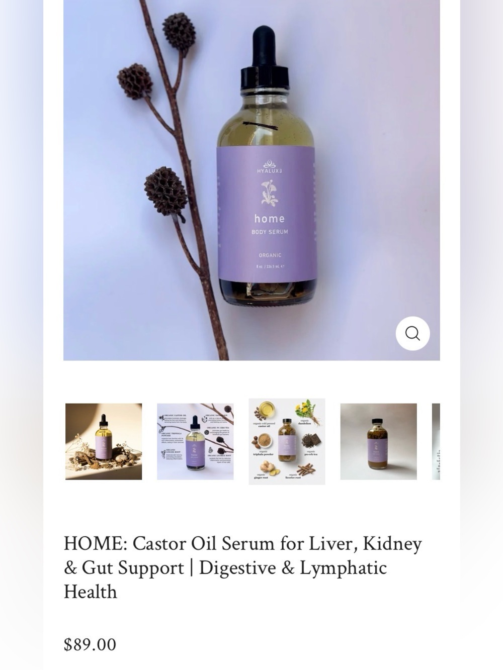 Castor Oil Body Serum - Lavender Label